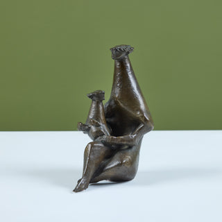 Lily Landis Bronze Woman and Child Sculpture