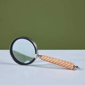 Magnifying Glass with Peach Resin Incised Handle
