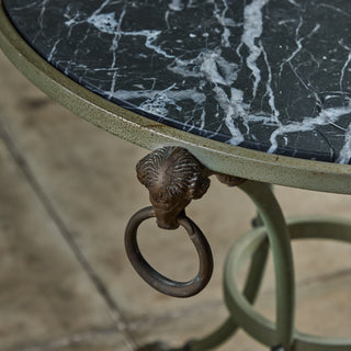 Maison Jansen Style Round Marble Top Side Table