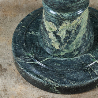 Green Marble Pedestal Side Table