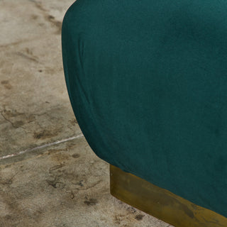 Pair of Marge Carson Green Velvet Poufs