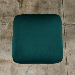 Pair of Marge Carson Green Velvet Poufs