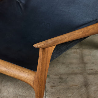 Miles Karpilow Studio Craft Leather Lounge Chair