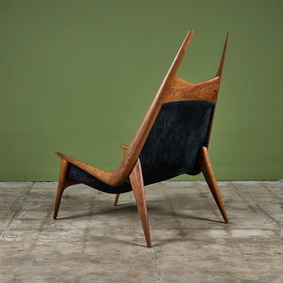 Miles Karpilow Studio Craft Leather Lounge Chair