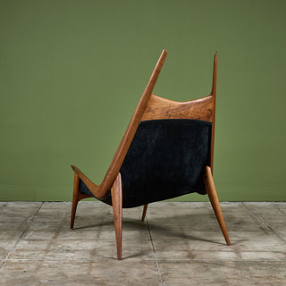 Miles Karpilow Studio Craft Leather Lounge Chair