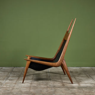 Miles Karpilow Studio Craft Leather Lounge Chair