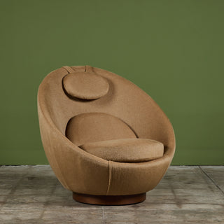 Milo Baughman Swivel Egg Lounge Chair