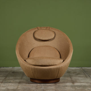 Milo Baughman Swivel Egg Lounge Chair