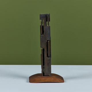 Bronze Mounted Brutalist Sculpture