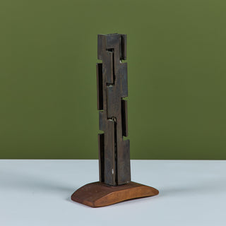 Bronze Mounted Brutalist Sculpture