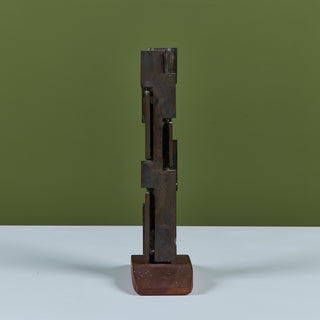 Bronze Mounted Brutalist Sculpture