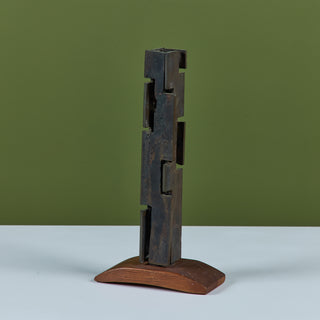 Bronze Mounted Brutalist Sculpture