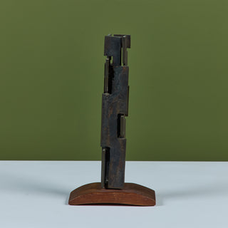 Bronze Mounted Brutalist Sculpture