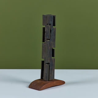 Bronze Mounted Brutalist Sculpture