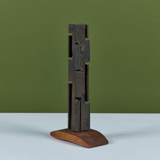 Bronze Mounted Brutalist Sculpture