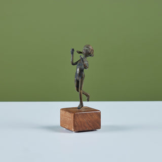 Bronze Mounted Statuette of a Girl