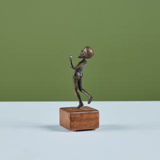 Bronze Mounted Statuette of a Girl