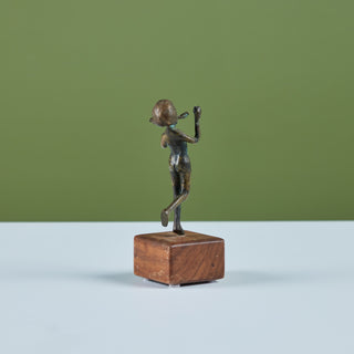 Bronze Mounted Statuette of a Girl