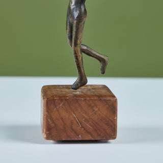 Bronze Mounted Statuette of a Girl