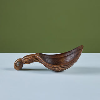 Wooden Octopus Ladle with Abalone Inlay