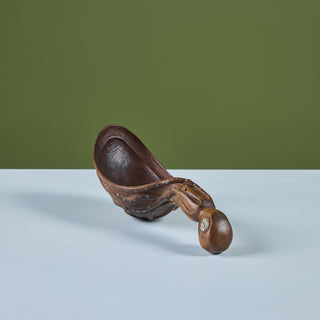 Wooden Octopus Ladle with Abalone Inlay