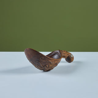 Wooden Octopus Ladle with Abalone Inlay