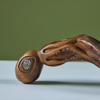 Wooden Octopus Ladle with Abalone Inlay