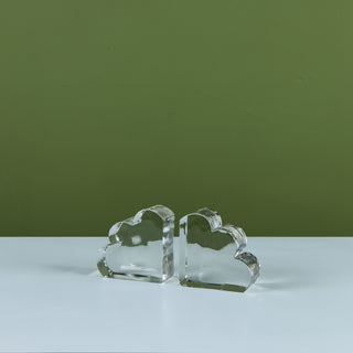 Pair of Blenko Glass Cloud Bookends