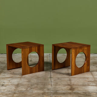 Pair of Jens H. Quistgaard Interlocking Cube Side Tables