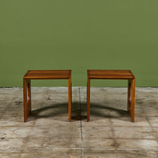 Pair of Jens H. Quistgaard Interlocking Cube Side Tables