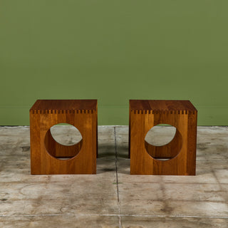 Pair of Jens H. Quistgaard Interlocking Cube Side Tables