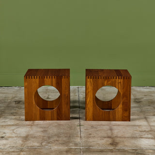 Pair of Jens H. Quistgaard Interlocking Cube Side Tables