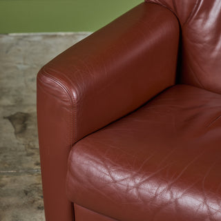 Pair of Leather Club Lounge Chairs by Metropolitan Furniture Co.