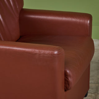 Pair of Leather Club Lounge Chairs by Metropolitan Furniture Co.