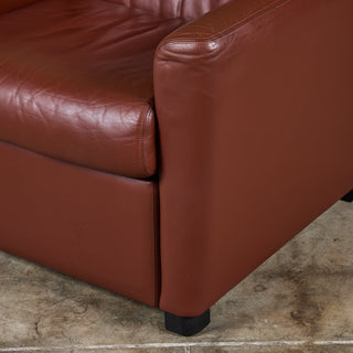 Pair of Leather Club Lounge Chairs by Metropolitan Furniture Co.