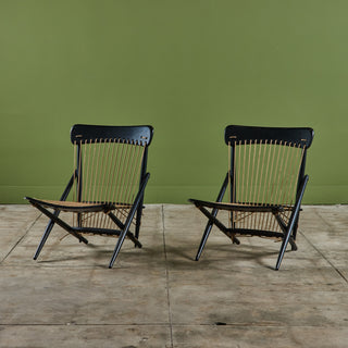 Pair of Maruni Rope Lounge Chairs