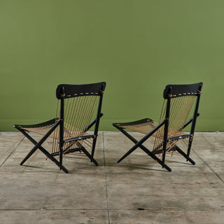 Pair of Maruni Rope Lounge Chairs