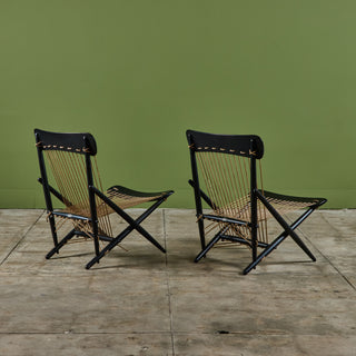 Pair of Maruni Rope Lounge Chairs