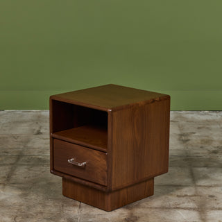 Pair of Petite Walnut Nightstands