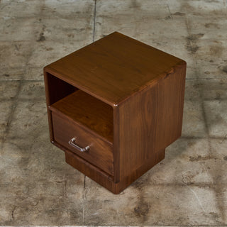 Pair of Petite Walnut Nightstands