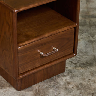 Pair of Petite Walnut Nightstands