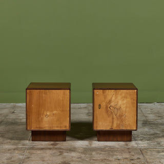 Pair of Petite Walnut Nightstands