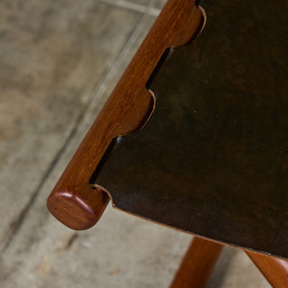 Pair of Poul Hundevad “Guldhoj” Teak Folding Stools for Vamdrup Stolefabrik