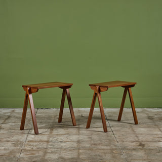 Pair of Teak Stacking Side Tables