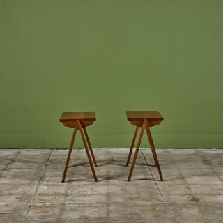 Pair of Teak Stacking Side Tables