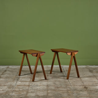 Pair of Teak Stacking Side Tables