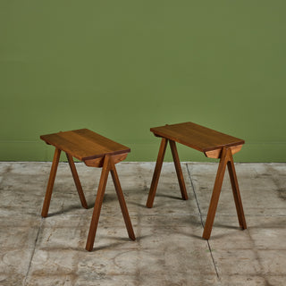 Pair of Teak Stacking Side Tables