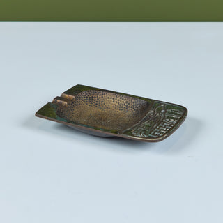 Pal-Bell Rectangular Cast Bronze Ashtray