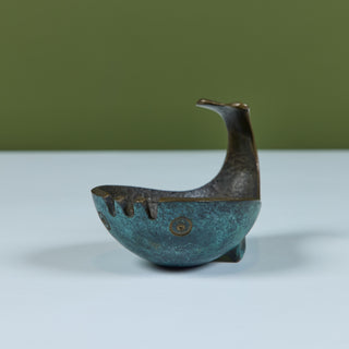 Pal-Bell Bronze Whale Ashtray