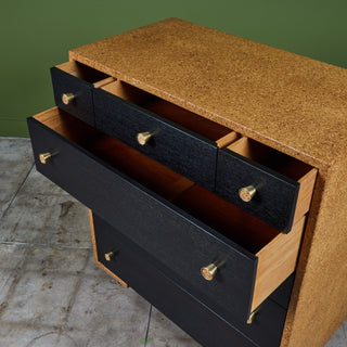 Paul Frankl Cork Highboy Dresser for Johnson Furniture Co.